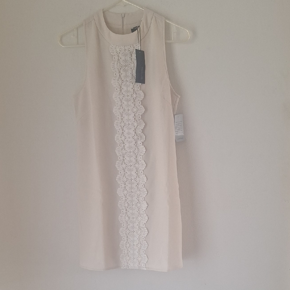19 Cooper Cream Dress with Lace Detail